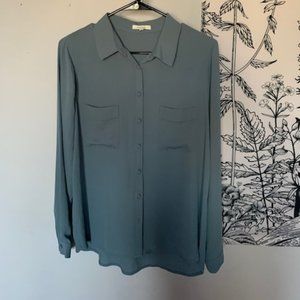 Button Down Long Sleeve Blouse